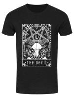 Deadly Tarot - The Devil Men`s Heather Black Denim T-Shirt [XXL (44"-46")]
