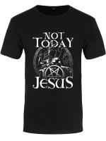 Not Today Jesus Men`s Premium Black T-Shirt [XXL (44"-46")]