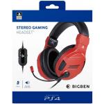 ¿Playstation 4 HW Bigben Stereo Gaming Headset v3 (Red)