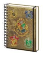 CDU Notebook A5 Wiro Harry Potter Hogwarts Crest & Houses