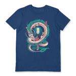 Ilustrata (The Girl and The Dragon) Navy Unisex T-Shirt, M