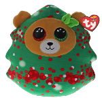 TY Plush - Squishy Beanies Winter Collection - Everett the Christmas Tree Bear (Large)
