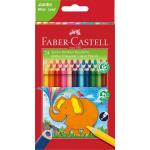 Faber-Castell - Jumbo Triangular colour pencils, wallet of 24