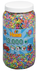 HAMA Beads - Midi - Pastel Mix, 13.000 pcs