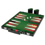 Backgammon in leather case