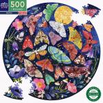 eeBoo - Round Puzzle 500 pcs - Moths - (