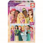 Educa - 2x100 Disney Princess 2 Puzzles Wood