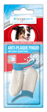 Bogadent - Anti-Plaque - silver ion technology - finger Dog  2pc