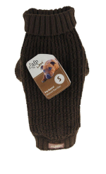 All For Paws - Knitted Dog Sweater Fishermans Brown S 25.4CM