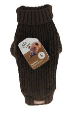 All For Paws - Knitted Dog Sweater Fishermans Brown XL 40cm