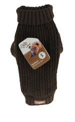 All For Paws - Knitted Dog Sweater Fishermans Brown L 35.6CM