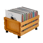 Wooden Crate on Wheels Light Wood
