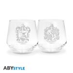 HARRY POTTER - 2 Glass Set Ravenclaw & Hufflepuff EUROPE x2