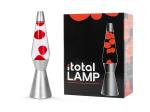 iTotal - Lava Lamp - Silver Base, See-through Liquid and Red Wax - Red - 36 cm (1270397)