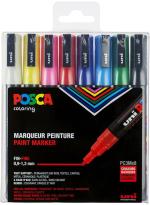 Posca - PC3M - Fine Tip Pen - Basic Colors, 8 pc