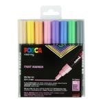 Posca - PC3M - Fine Tip Pen - Pastel, 8 pc