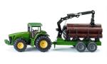 Siku - 1:50 Tractor With Forestry Trailer