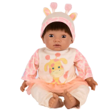 Tiny Treasures - Brown haired Doll Giraffe outfit