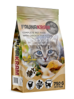 Faunakram - 750g dry food with chicken for kittens - 750g