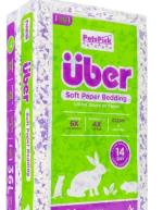 Über - Soft Paper Bedding for Small Animals White purple with lavender 56 ltr