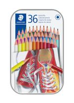 Staedtler - Coloured pencil hexagonal in metal boks, 36 pc