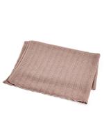 Smallstuff - Baby blanket, fishbone, merino wool - Powder - 80x100 cm