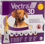 Vectra 3D - Spot-on-solution (Dogs) 1,5-4 kg 3pk