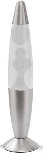 iTotal - Color-changing LED Lava Lamp - Silver Base and White Wax