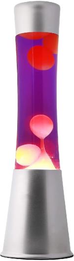 iTotal - Lava Lamp 40 cm - Silver Base, Purple Liquid and Yellow Wax