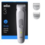 Braun - Body Groomer Series 3, +3 Grooming Tools, BG3530 - Gentle Grey