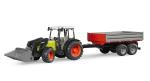 Bruder - Claas Nectis 267 F with frontloader and tipping trailer