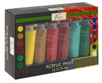 Nassau - Arcylic Paint Basic Colours 12x75 ml