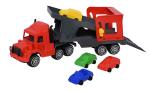 PLASTO - Car carrier with 4 cars - 47 cm