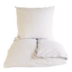 omhu - Mini Striped Bed Linen 140x220 - Sand/White