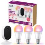 WiZ: Startkit Övervakning och belysning Kamera + 3x Smart LED E27 Färg