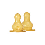 BIBS - Baby Bottle Nipple Round Latex 2 Pack - Fast Flow