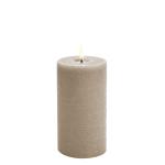 Uyuni - LED pillar melted candle - Sandstone Rustic - 7,8x15 cm (UL-PI-SAM78015 )
