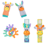 Playgro - Wrist Rattle and Foot Fingers - Jungle Friends Gift Pack