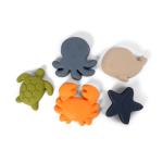FILIBABBA - Silicone sand toys 5 pieces - Animals of the Sea