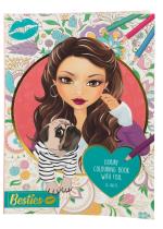 Besties - Luxury foil colouring book