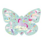 FLOSS & ROCK - Fantasy 80pc  Butterfly  Shaped Jigsaw with Shaped Box