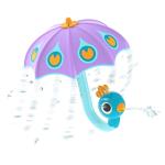 Yookidoo - Fill `N` Rain Peacock Umbrella - Purple