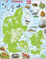 Larsen Puzzle - Denmark with Animals (66 pcs)