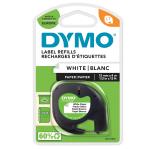 DYMO - LetraTag® Tape Paper 12mm x 4m black on white