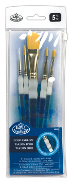 Royal & Langnickel - Soft Grip, Gold taklon 5 pcs. Brush Set