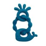 Magni - Teether bracelet silicone with silicone appendix - Petroleum green