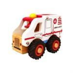 Magni - Wooden ambulance with rubber wheels