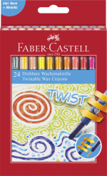 Faber-Castell - Twistable Wax Crayons cardboard (24 pcs)