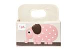3 Sprouts - Diaper Caddy - Pink Elephant