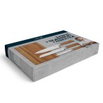 Sobczyk - 3 knives + cutting board - Zebra wood - Limited edition